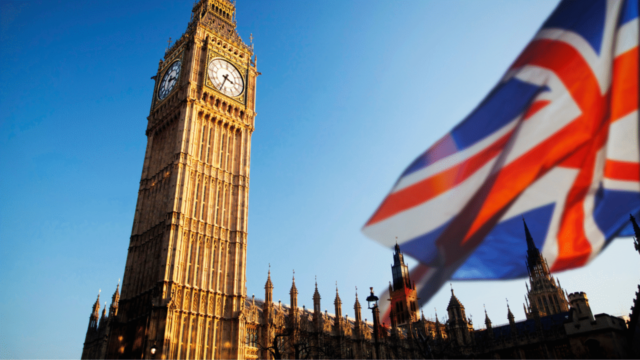 Houses of Parliament and Flag