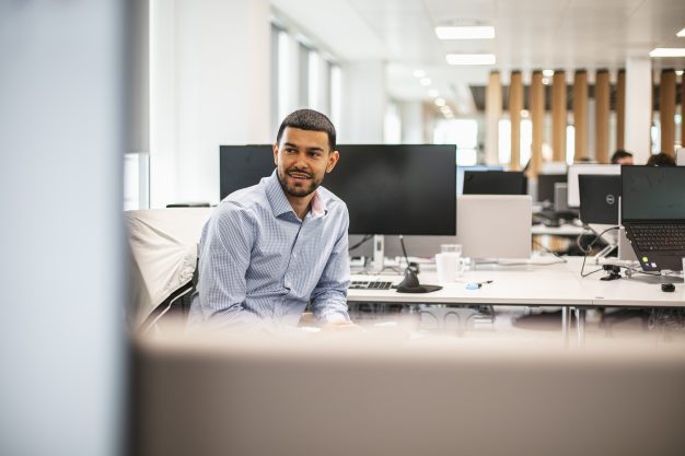 Man working at desk